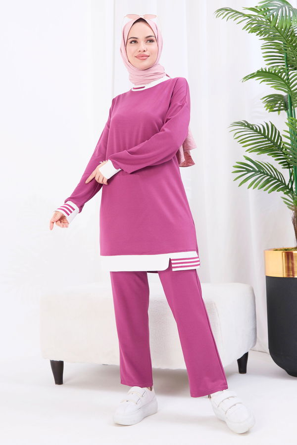 Tunik+Pantolon Mor - 22066 MOR