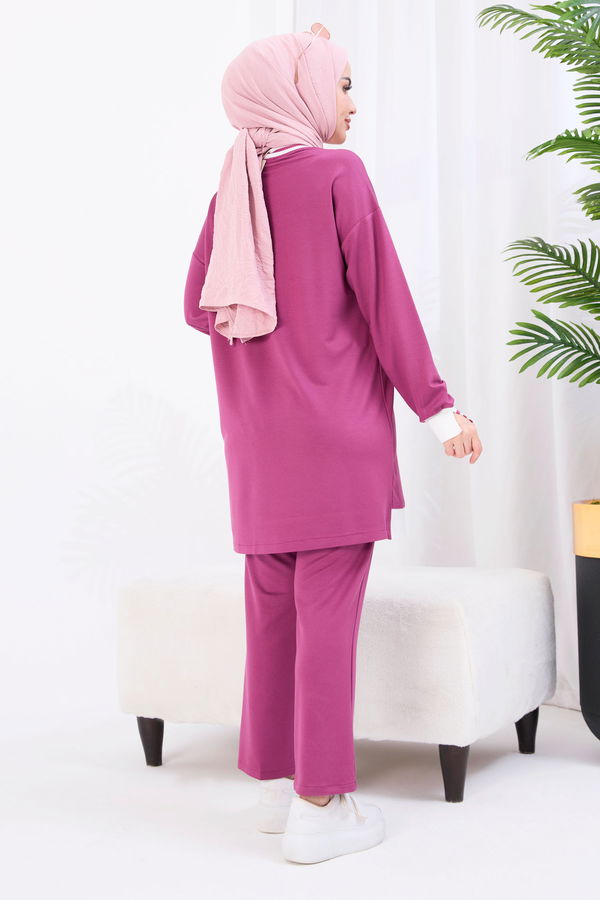 Tunik+Pantolon Mor - 22066 MOR