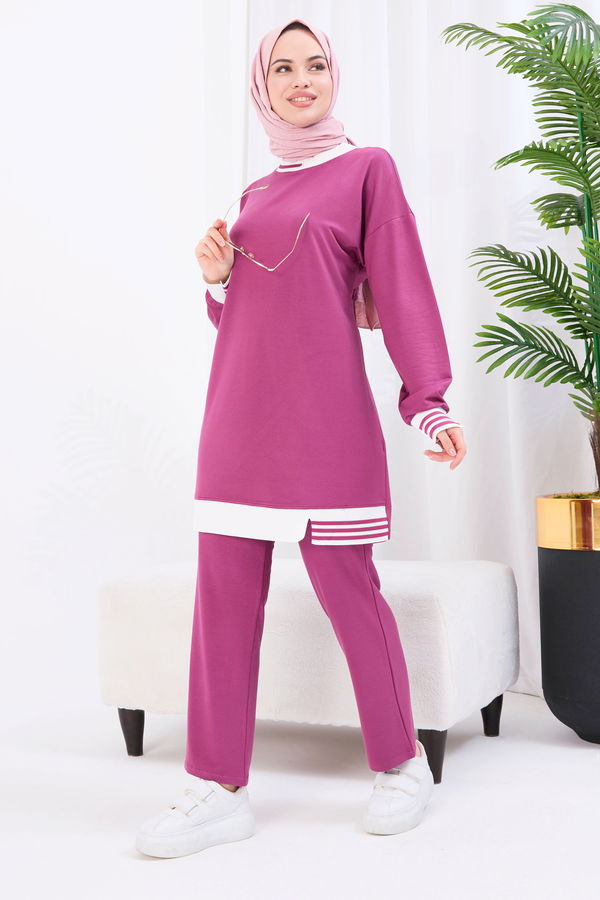 Tunik+Pantolon Mor - 22066 MOR