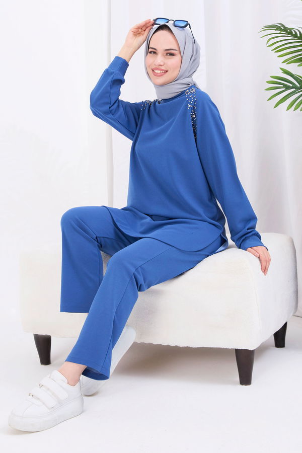 Tunik+Pantolon Mavi - 22061 MAVİ