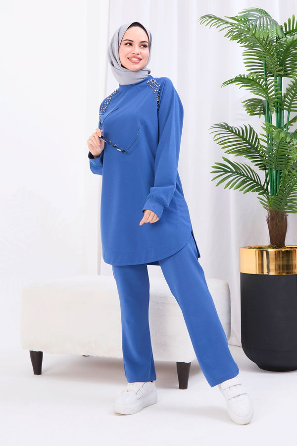 Tunik+Pantolon Mavi - 22061 MAVİ