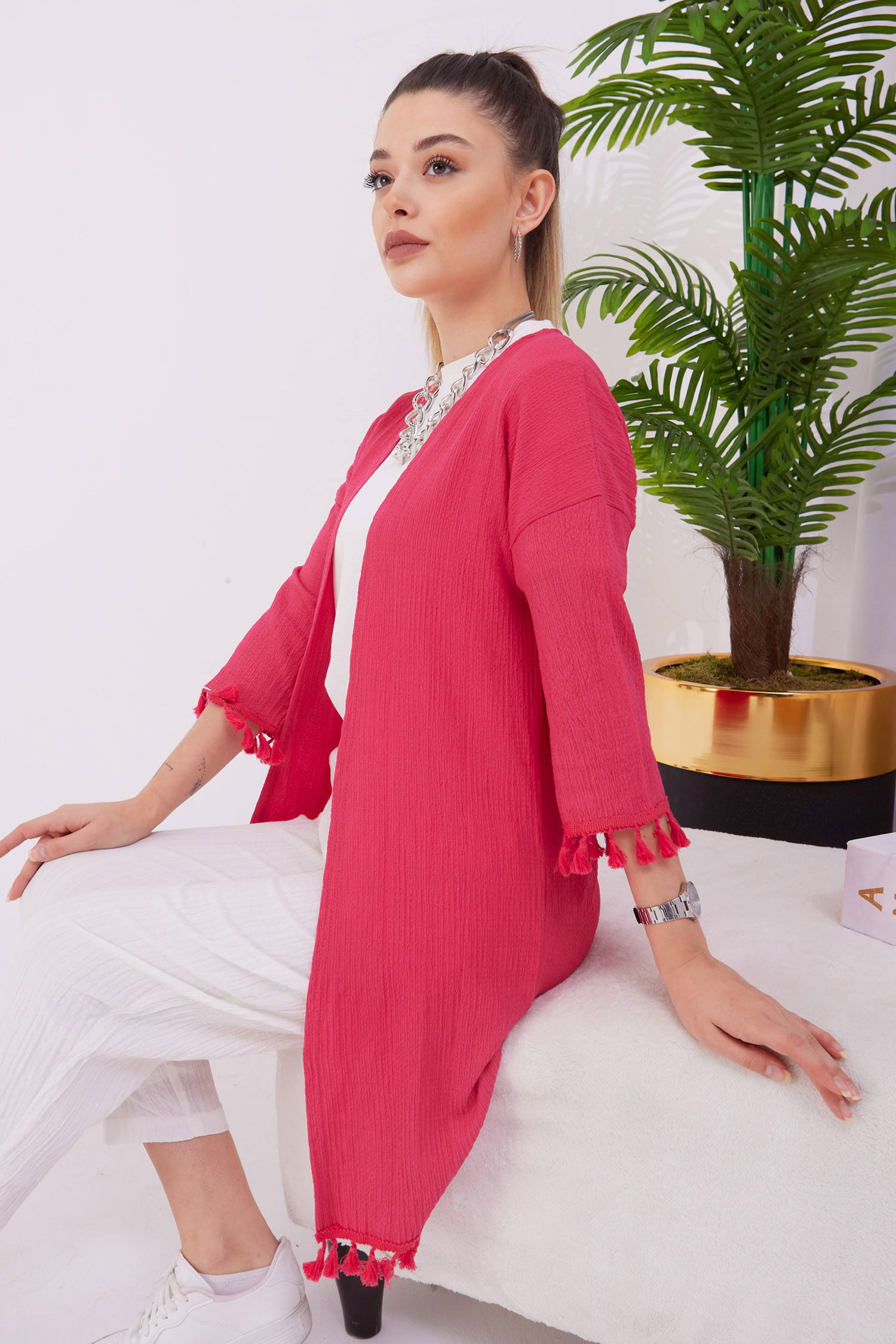 Kimono Fuşya - 22023 FUŞYA