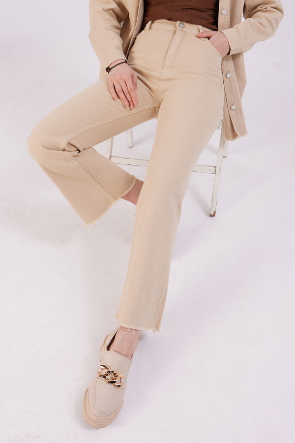 Gabardin Pantolon Bej - 11396