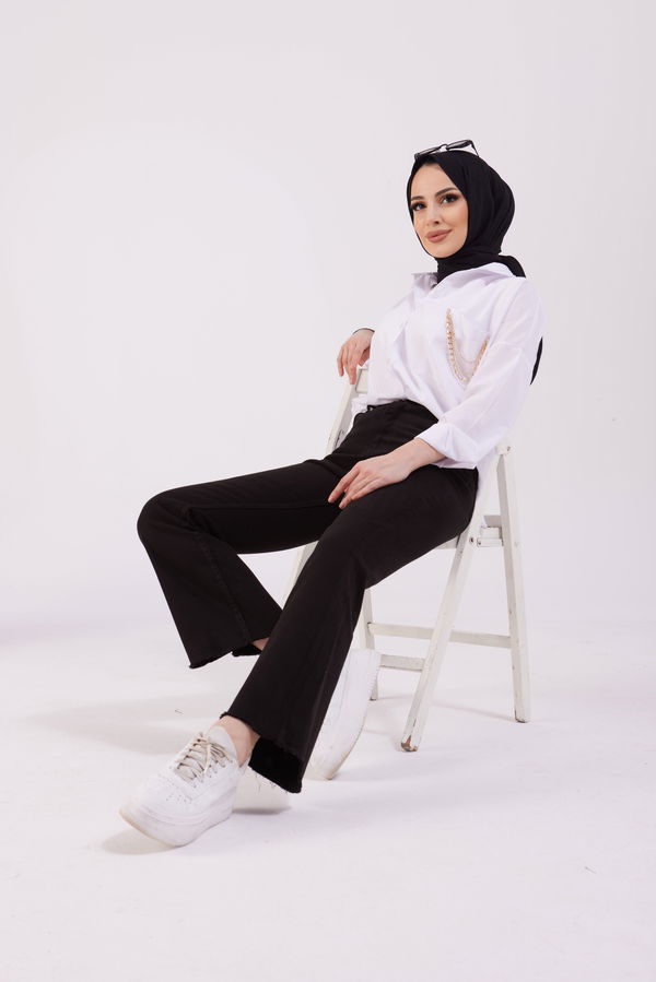 Gabardin Pantolon Siyah - 11396