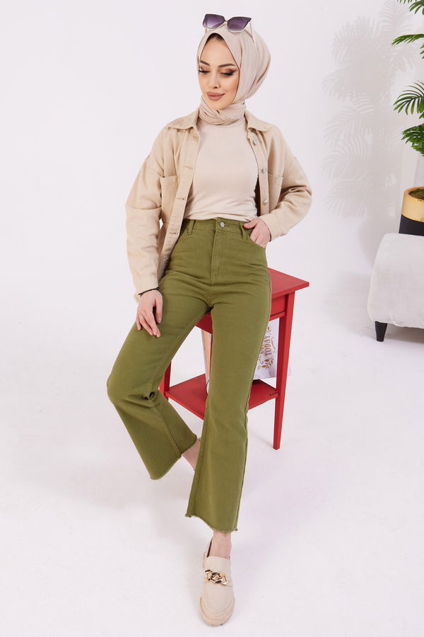 Gabardin Pantolon Yeşil - 11396
