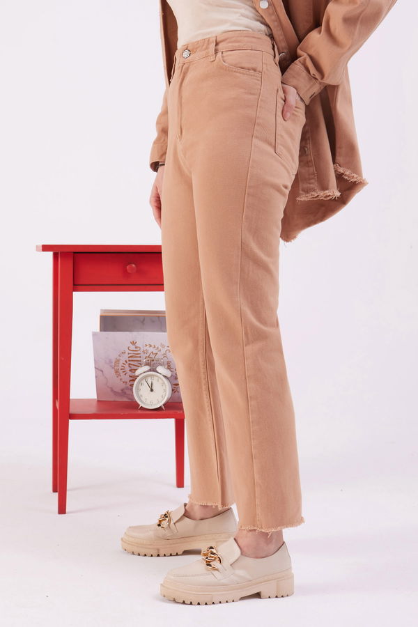 Gabardin Pantolon Vizon - 11396