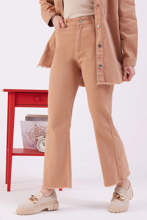 Gabardin Pantolon Vizon - 11396
