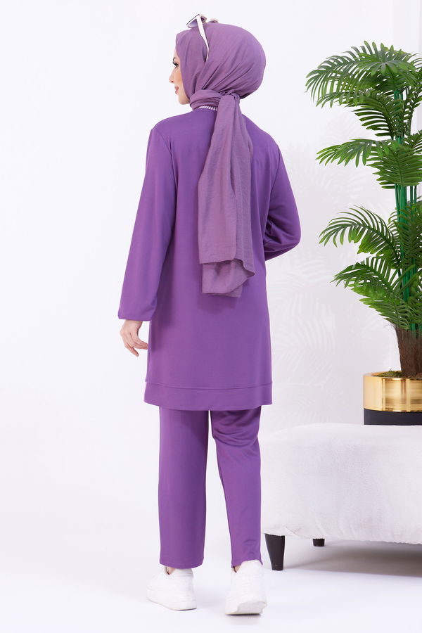 Tunik+Pantolon Lila - 22062 LİLA