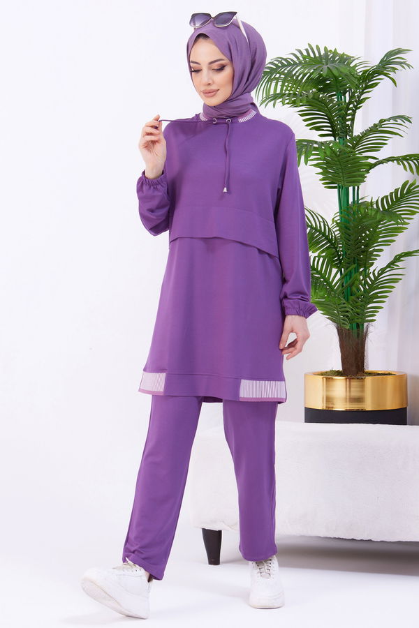 Tunik+Pantolon Lila - 22062 LİLA