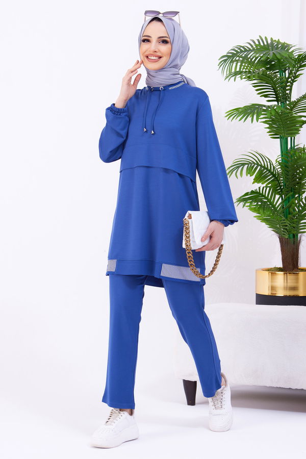 Tunik+Pantolon Mavi - 22062