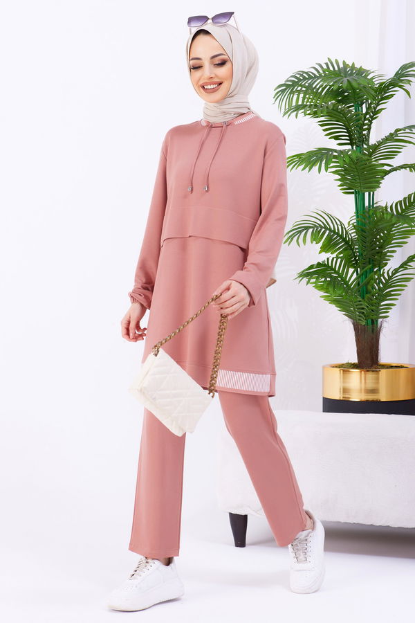Tunik+Pantolon Pembe - 22062 PEMBE