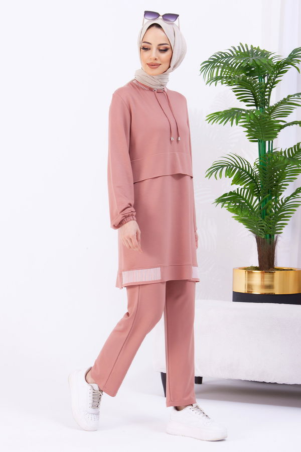 Tunik+Pantolon Pembe - 22062 PEMBE