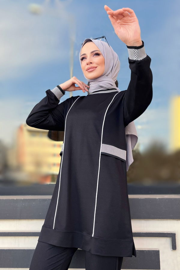 Tunik+Pantolon Siyah - 22063 SİYAH