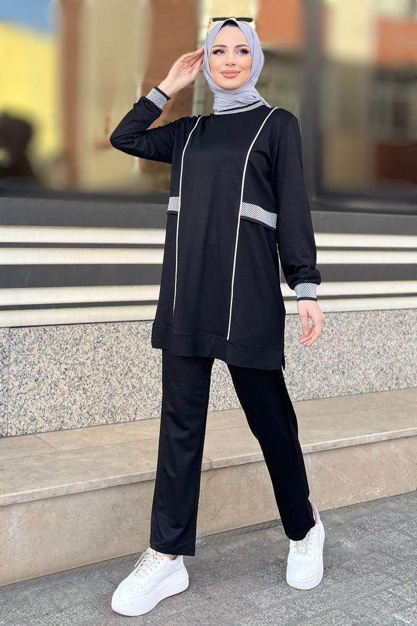 Tunik+Pantolon Siyah - 22063 SİYAH