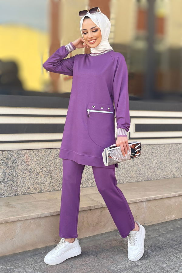 Tunik+Pantolon Lila - 22065