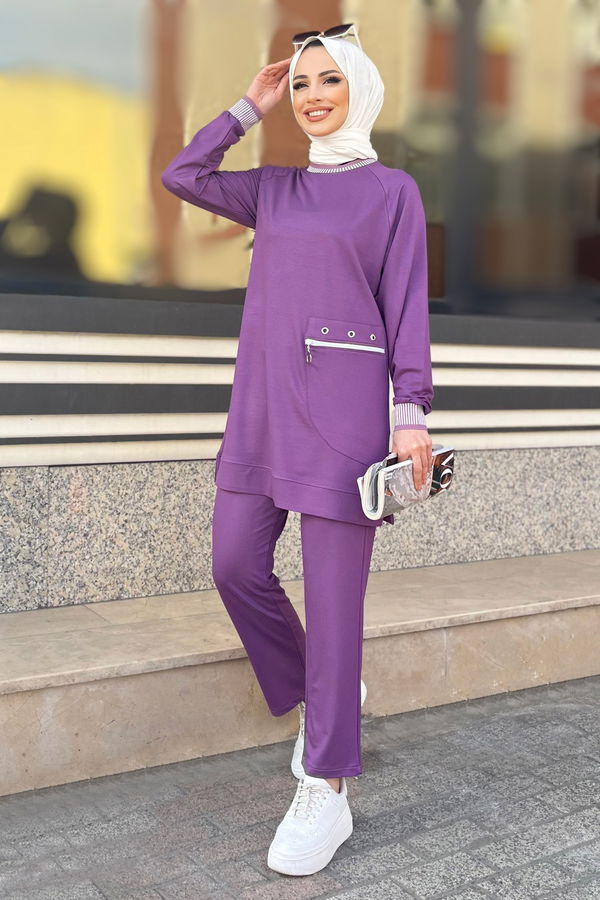 Tunik+Pantolon Lila - 22065