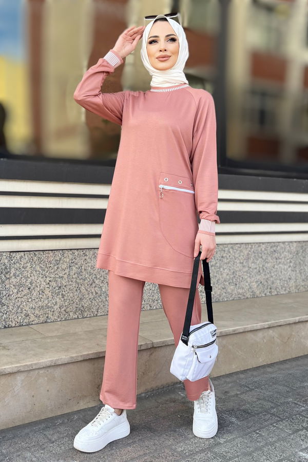 Tunik+Pantolon Pembe - 22065 PEMBE