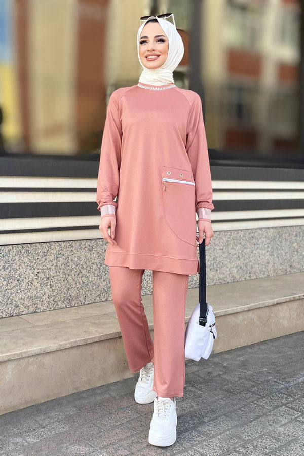Tunik+Pantolon Pembe - 22065 PEMBE