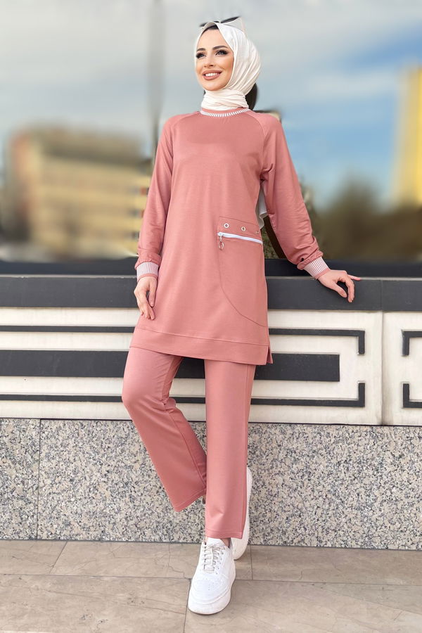 Tunik+Pantolon Pembe - 22065 PEMBE