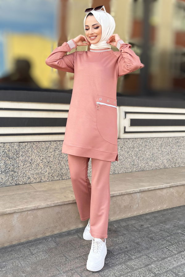 Tunik+Pantolon Pembe - 22065 PEMBE