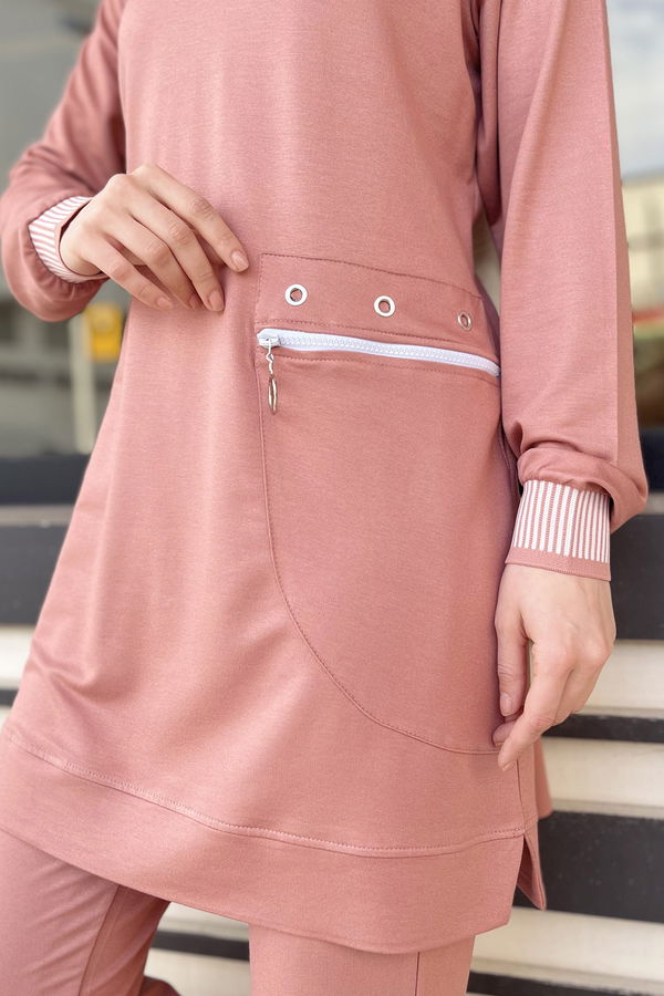 Tunik+Pantolon Pembe - 22065 PEMBE