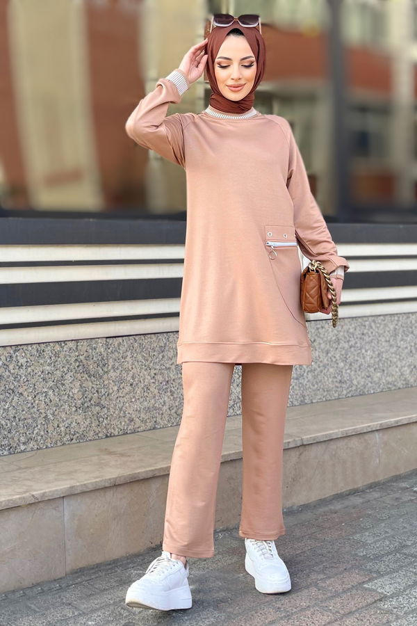 Tunik+Pantolon Vizon - 22065 VİZON