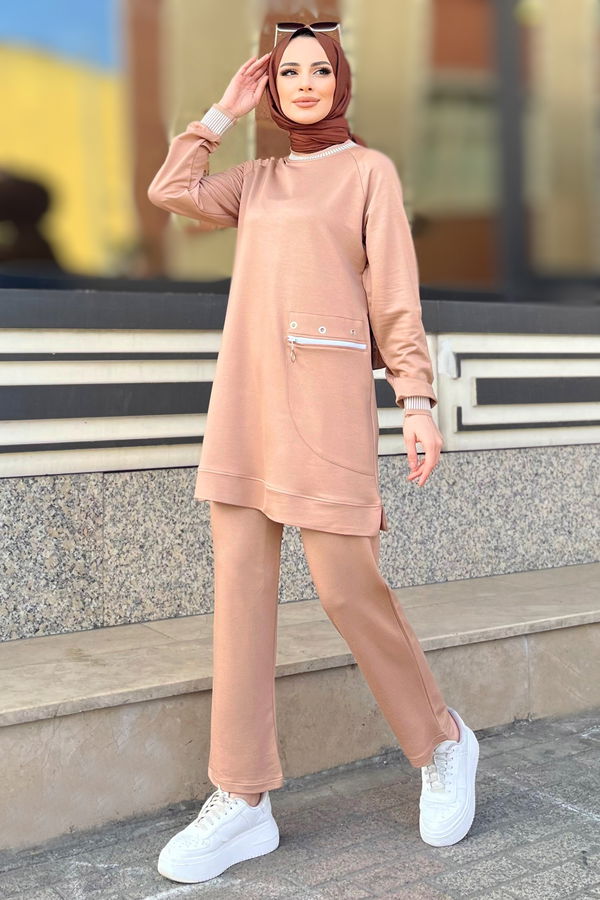 Tunik+Pantolon Vizon - 22065 VİZON