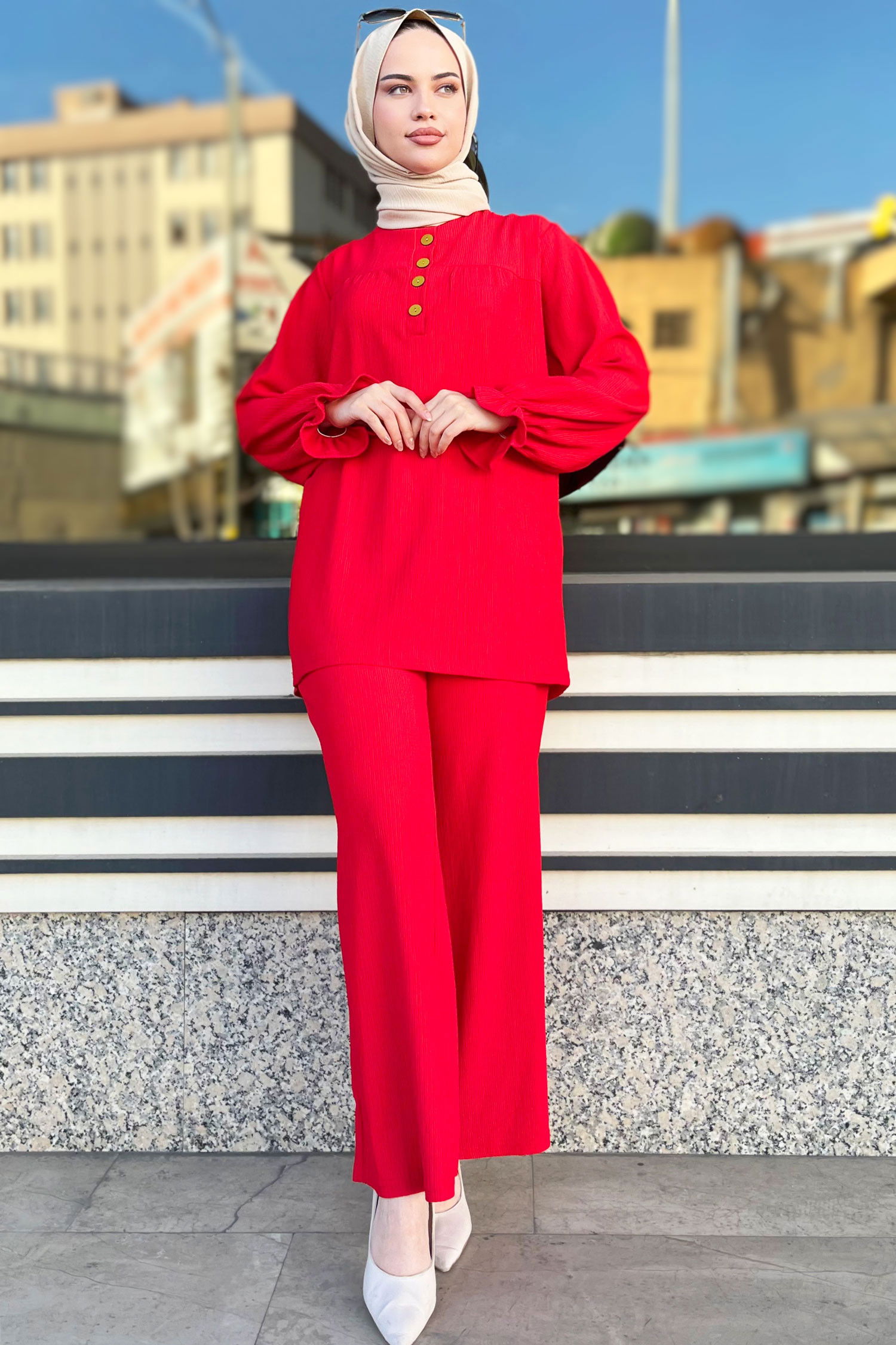 Tunik Pantolon Kırmızı - 11438