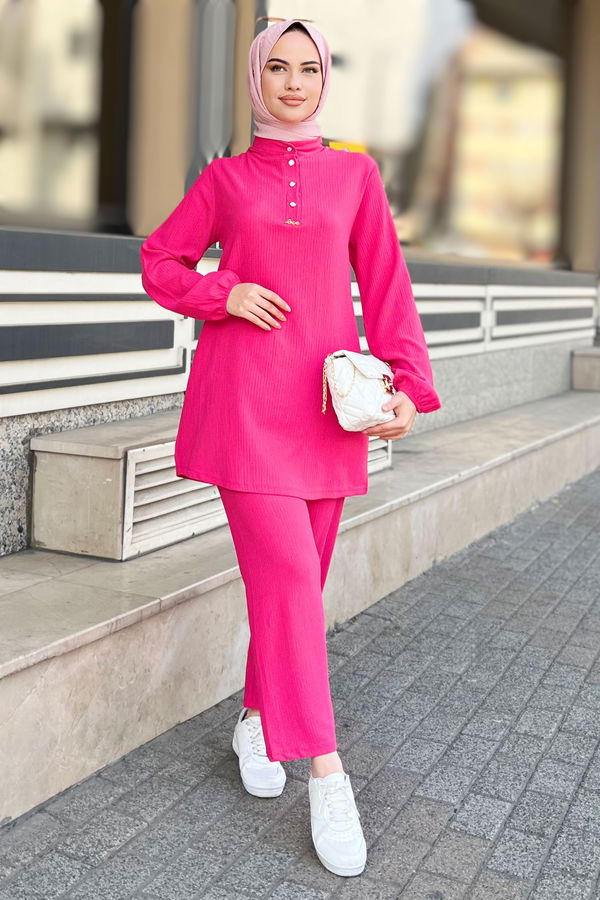Tunik+Pantolon Fuşya - 22116