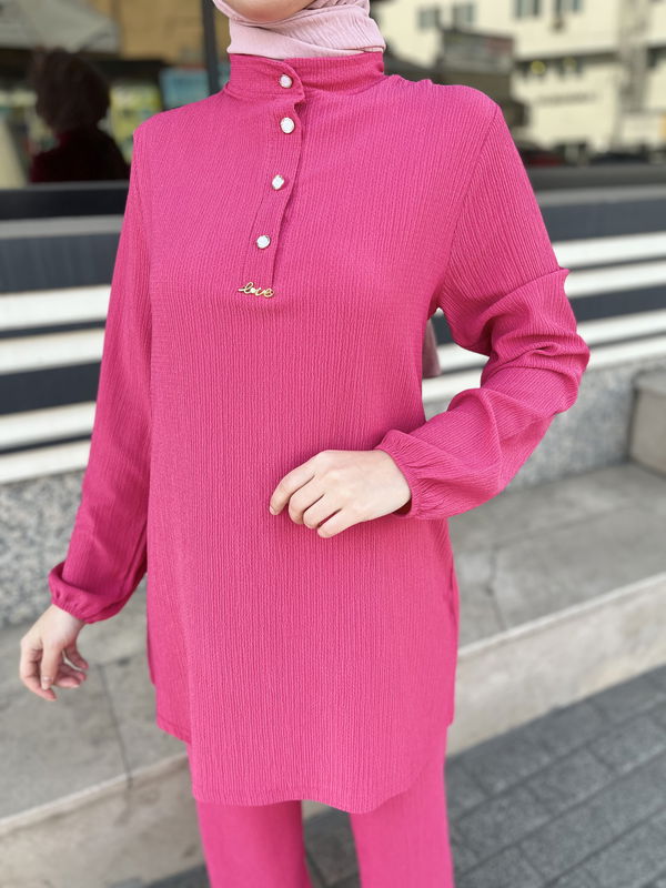 Tunik+Pantolon Fuşya - 22116