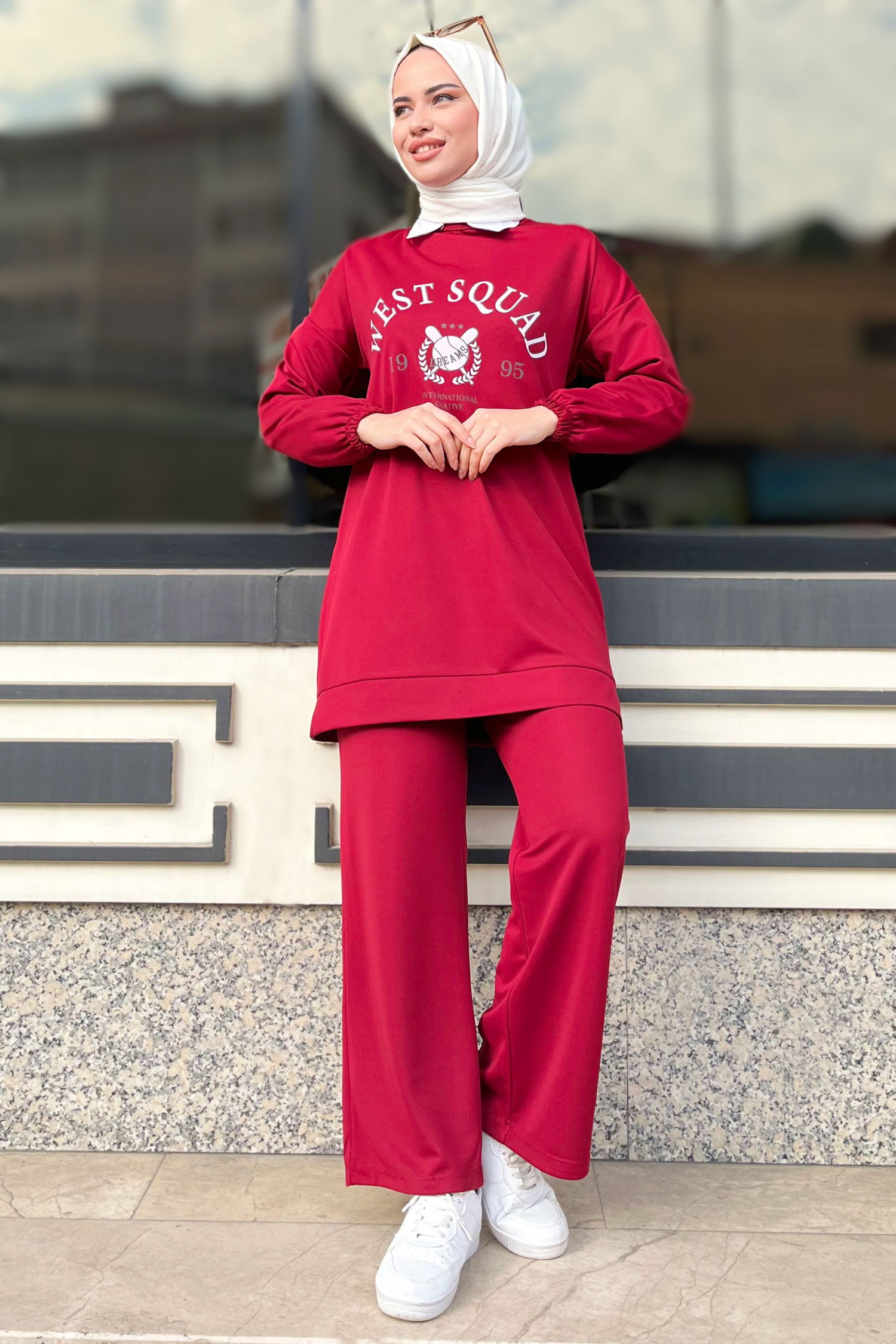 Tunik Pantolon Bordo - 11447 BORDO