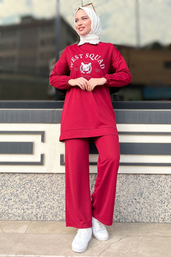 Tunik Pantolon Bordo - 11447 BORDO