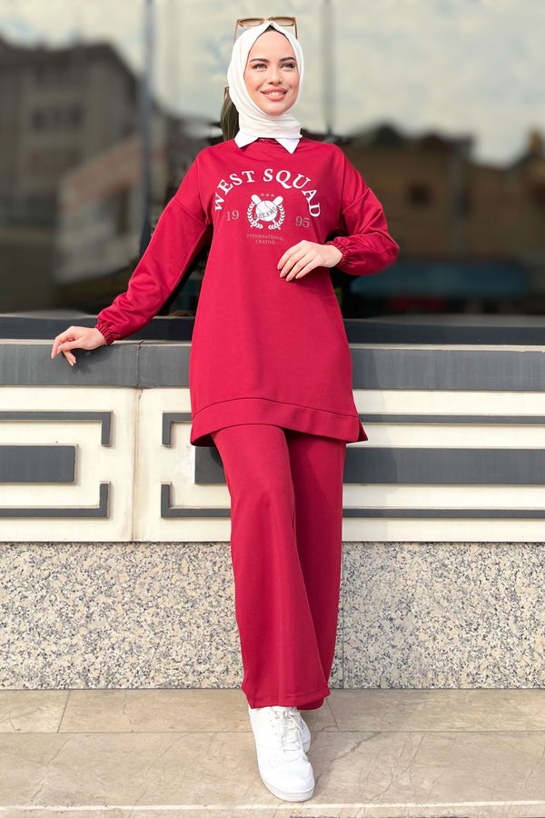 Tunik Pantolon Bordo - 11447 BORDO
