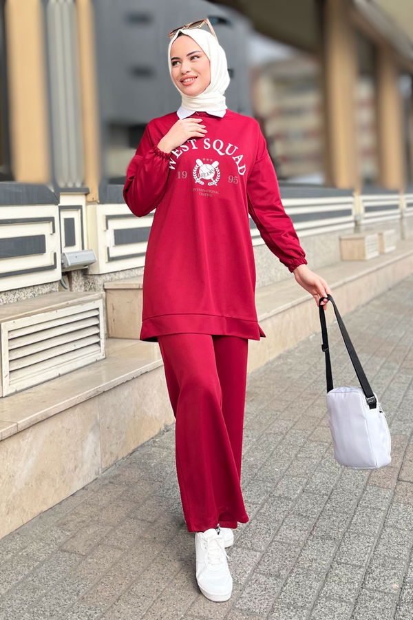 Tunik Pantolon Bordo - 11447 BORDO