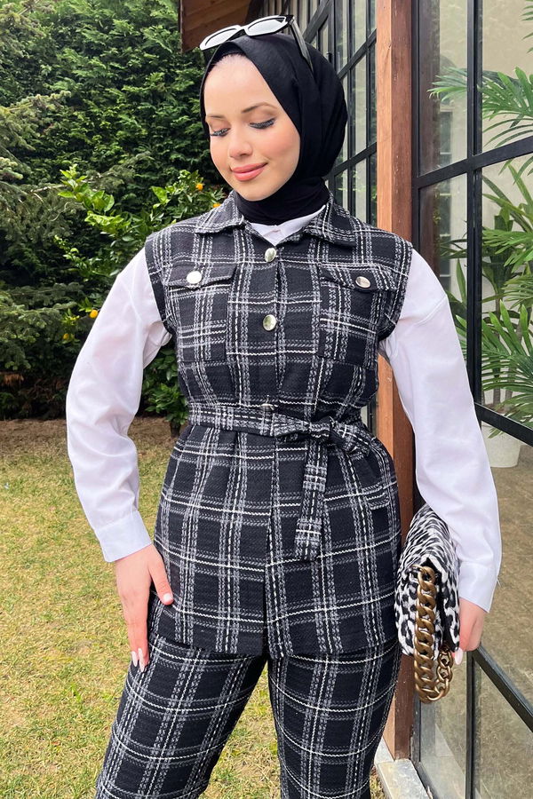 Yelek Pantolon Gri - 11359