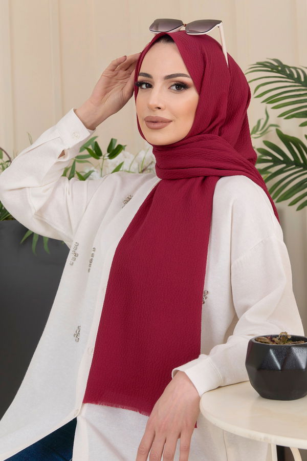 Mio Cazz Şal Bordo - 22172
