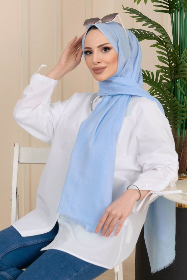 Pamuklu Şal Mavi - 21608