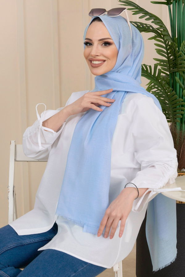 Pamuklu Şal Mavi - 21608