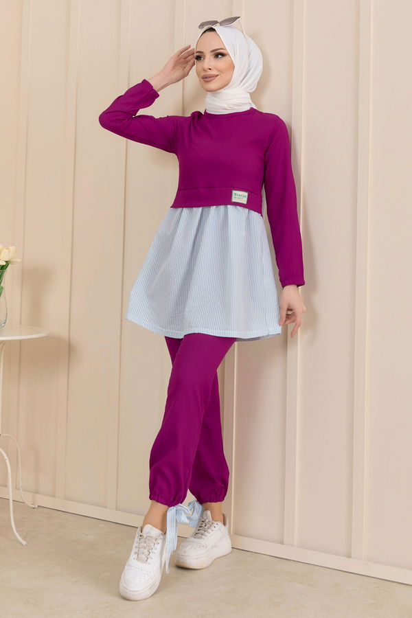 Tunik Pantolon Mor - 10507