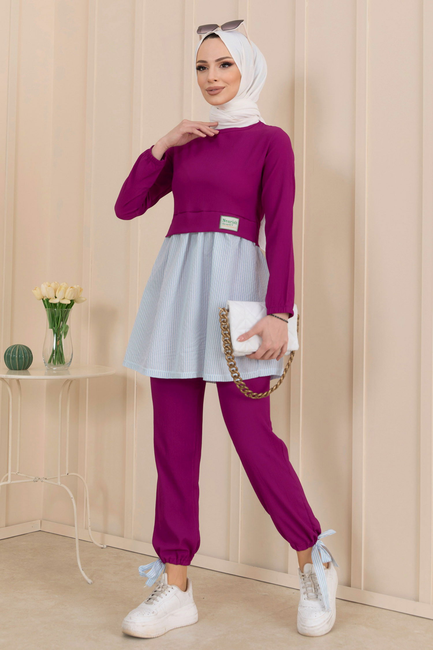 Tunik Pantolon Mor - 10507