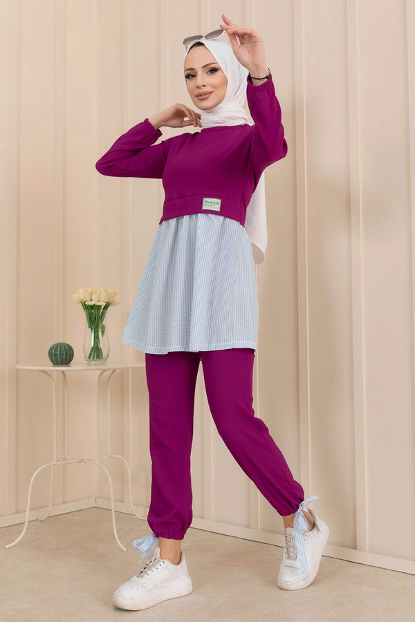 Tunik Pantolon Mor - 10507