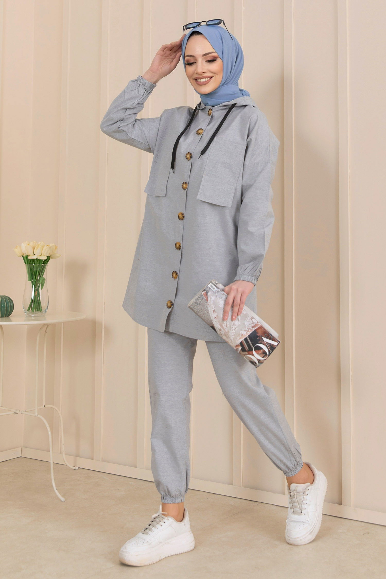Tunik Pantolon Gri - 11424 GRİ