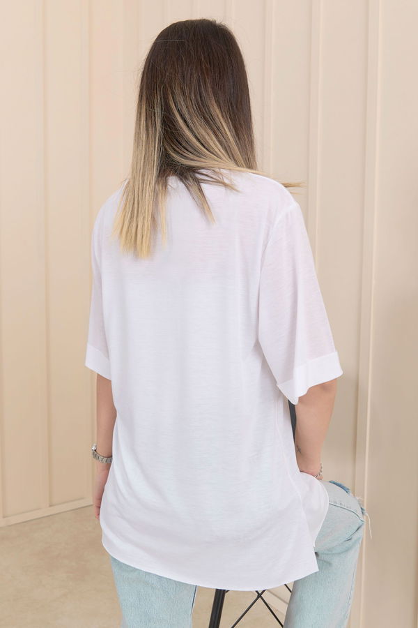 T-Shirt Beyaz - 22244