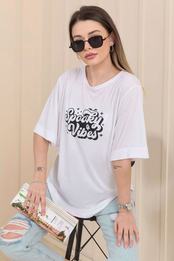 T-Shirt Beyaz - 22244