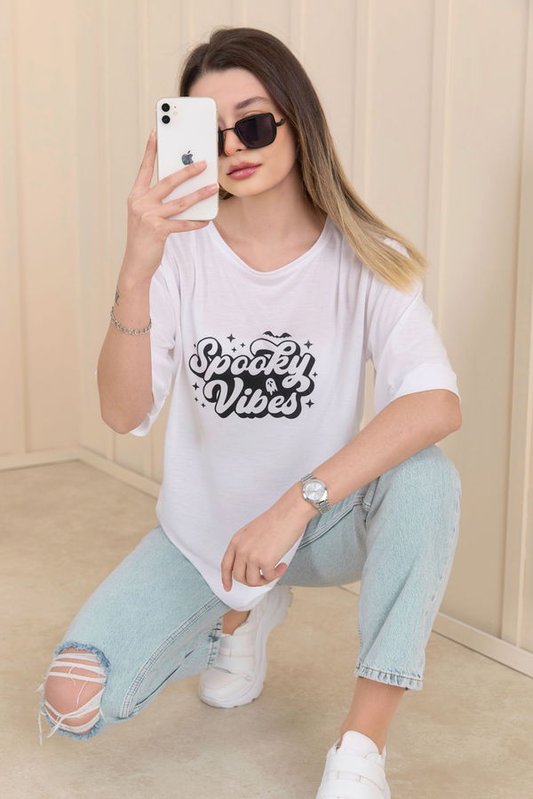 T-Shirt Beyaz - 22244