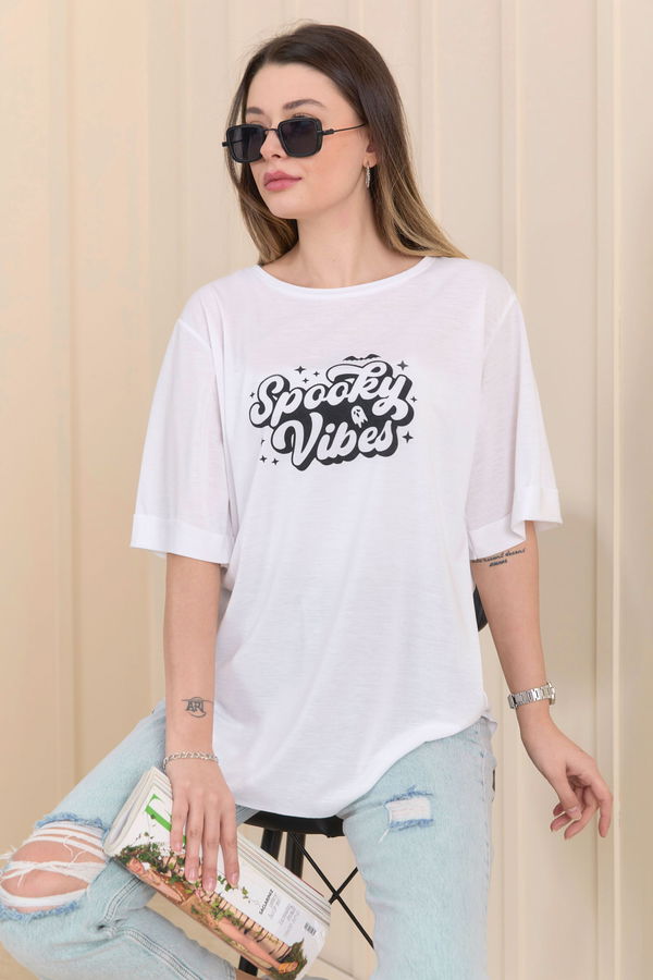 T-Shirt Beyaz - 22244