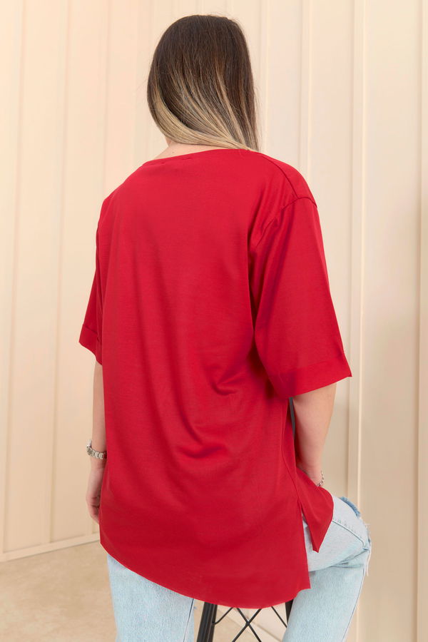 T-Shirt Kırmızı - 22244