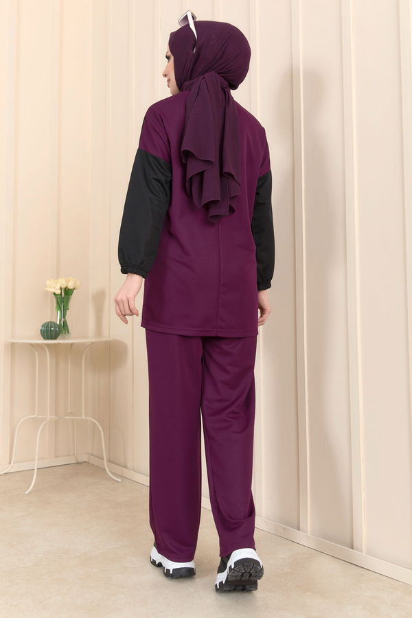 Tunik+Pantolon Mor - 11462