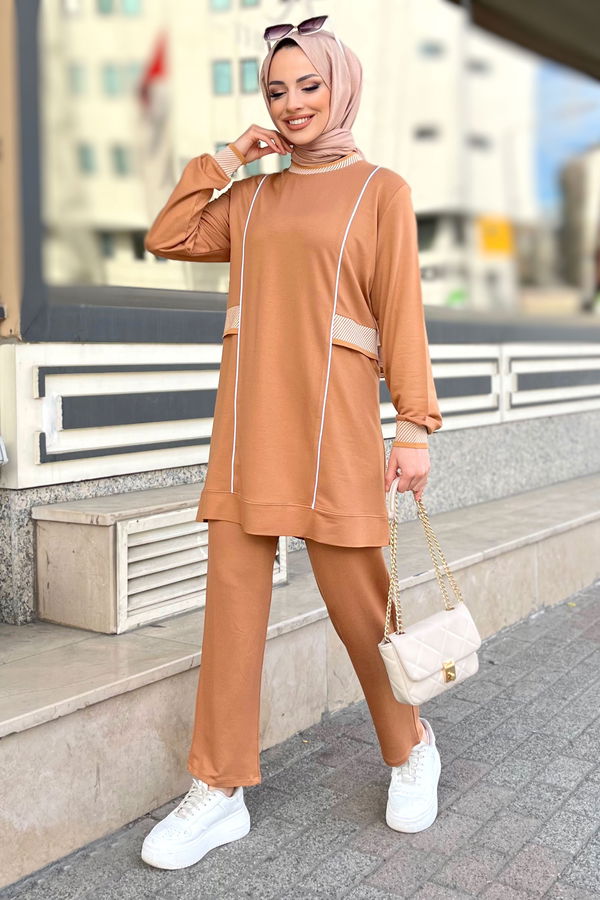 Tunik+Pantolon Vizon - 22063 VİZON