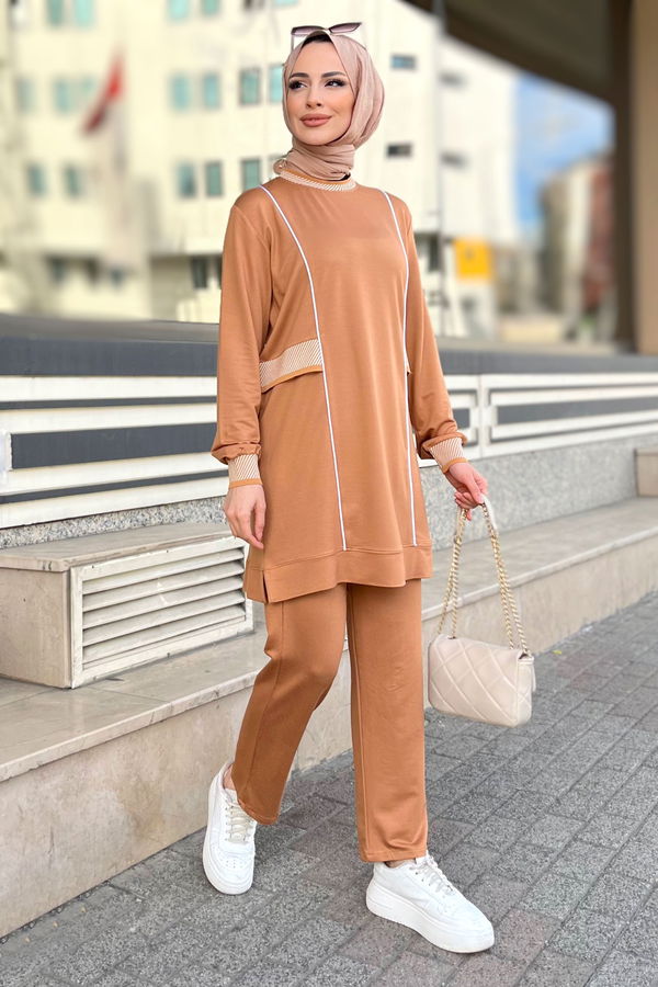 Tunik+Pantolon Vizon - 22063 VİZON